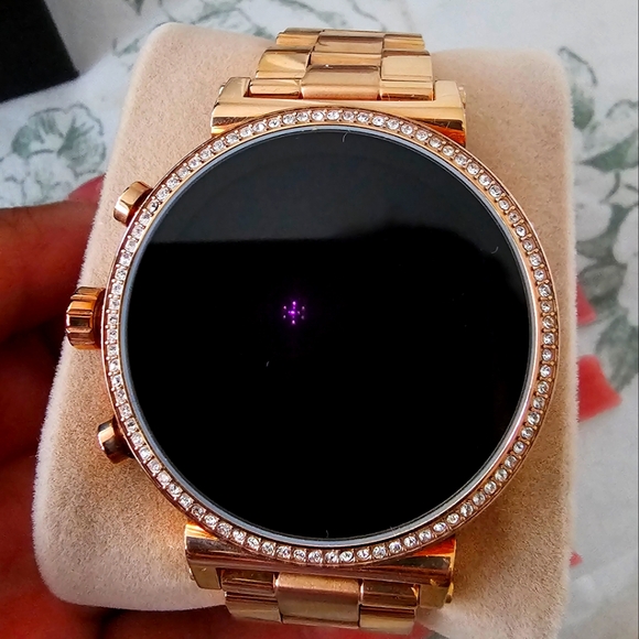 Michael Kors Gold Smartwatch with Crystal Accents